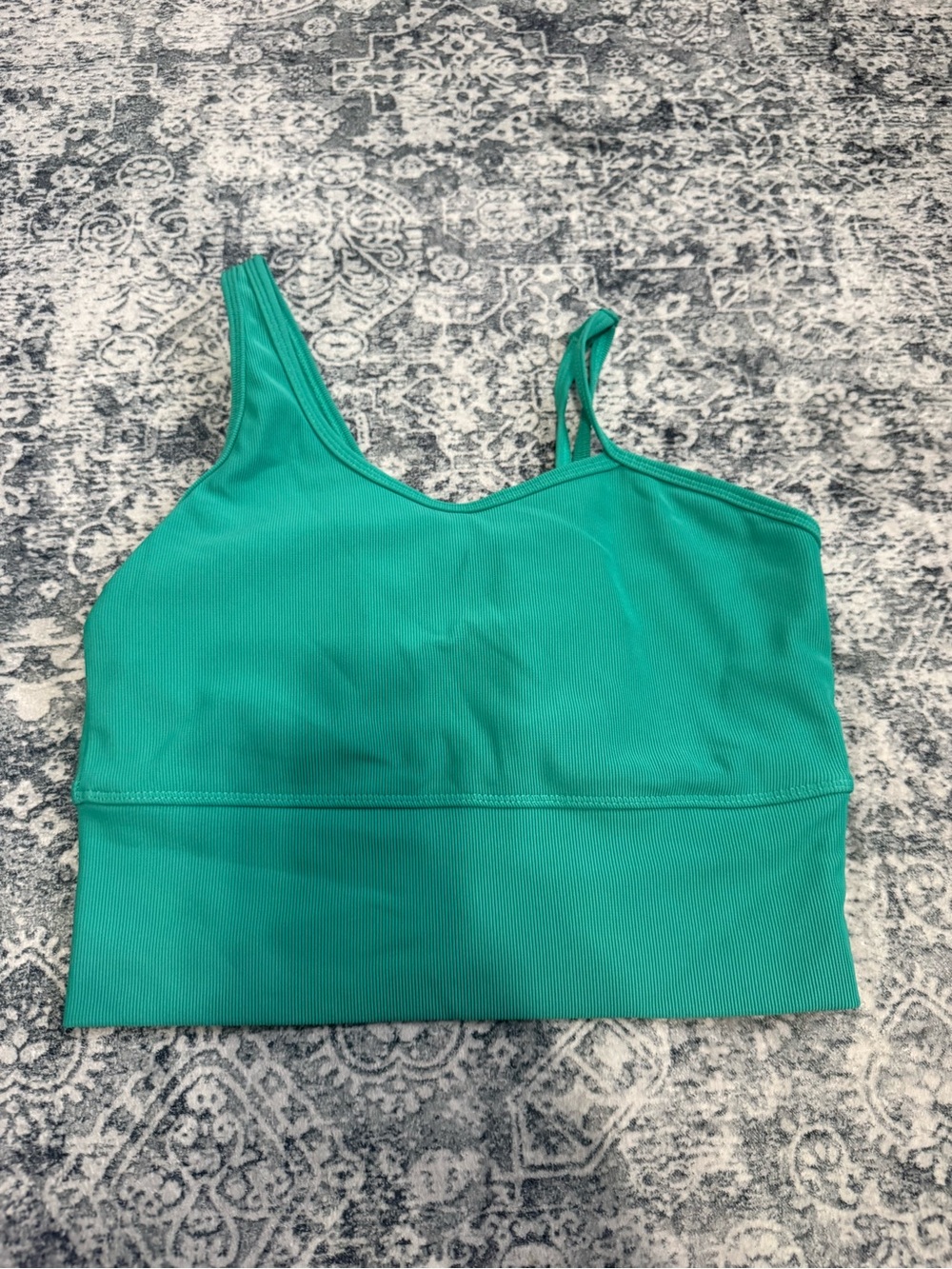 Women’s Asymmetric Strap Ribbed Bralette - Teal